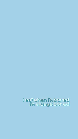 Cute Pastel Blue Aesthetic I Eat Wallpaper