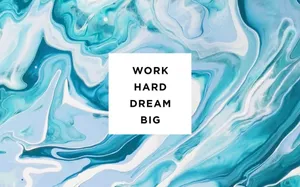 Cute Pastel Blue Aesthetic Ink Fluid Wallpaper