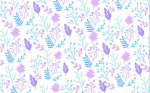 Cute Pattern On Floral Desktop Wallpaper