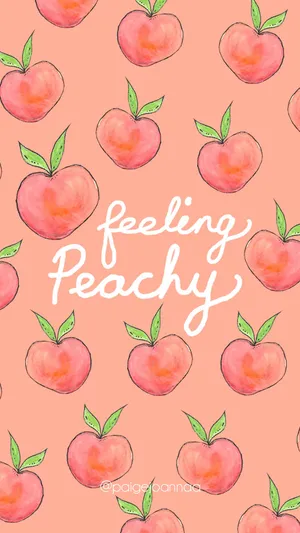 Cute Peach Feeling Peachy Wallpaper