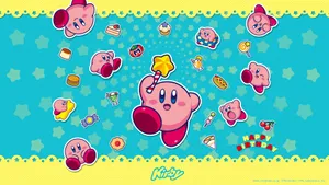 Cute Pink Aesthetic Kirby Background Hd Wallpaper