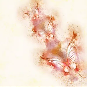 Cute Pink Butterfly Theme Artwork Wallpaper