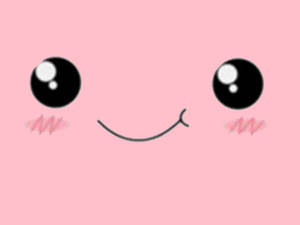 Cute Pink Face Kawaii Wallpaper