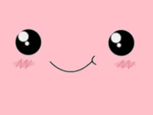 Cute Pink Face Kawaii Wallpaper
