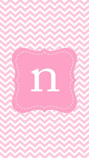 Cute Pink Letter N Wallpaper