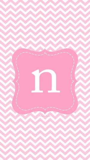 Cute Pink Letter N Wallpaper