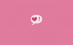 Cute Pink Love Speech Bubble Wallpaper