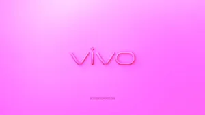 Cute Pink Vivo Logo Wallpaper