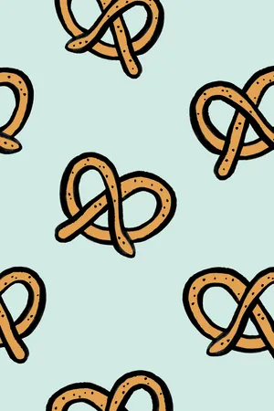 Cute Pretzel Art Wallpaper