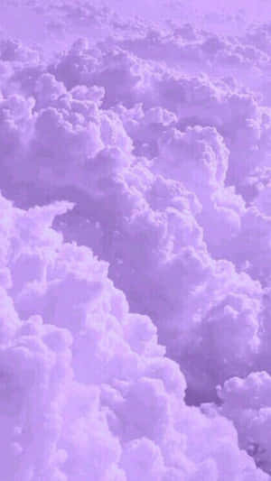 Cute Purple Aesthetic Fluffy Clouds Wallpaper