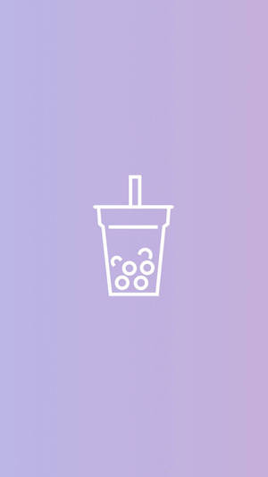 Cute Purple Bubble Tea Wallpaper