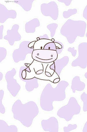 Cute Purple Cow Print Wallpaper