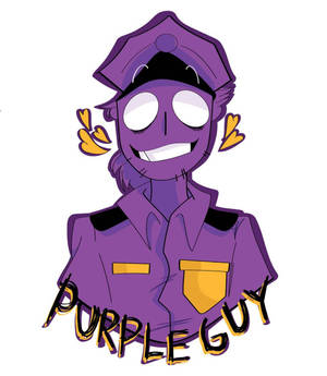 Cute Purple Guy Character Wallpaper