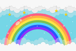 Cute Rainbow Art Wallpaper