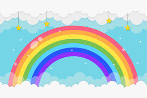 Cute Rainbow Background Wallpaper