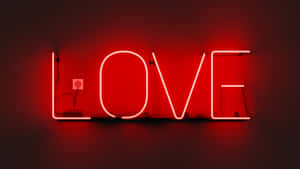 Cute Red Neon Wallpaper