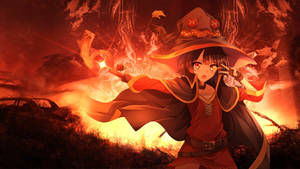 Cute Red Witch Megumin Wallpaper
