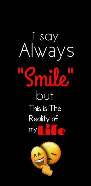 Cute Sad Fake Smile Wallpaper