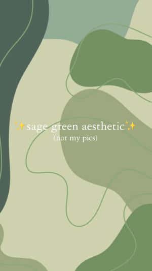 Cute Sage Green Abstract Art Wallpaper