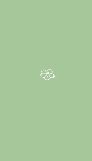 Cute Sage Green Drawn In White Ink Wallpaper