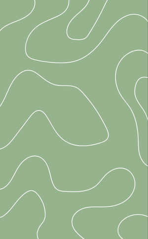 Cute Sage Green Shapes And Patterns Wallpaper