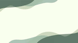 Cute Sage Green Wavy Shape On The Top And Bottom Wallpaper