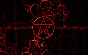 Cute Satanic Fanart In Red Wallpaper