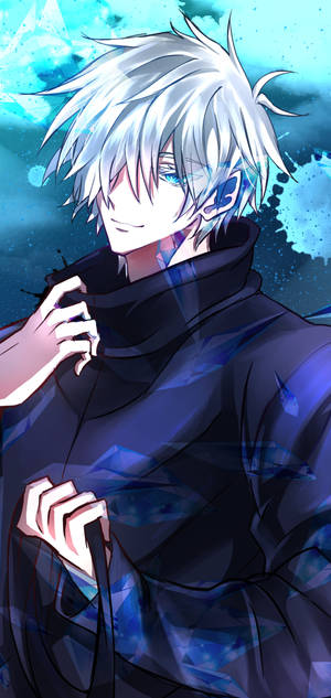 Cute Satoru Gojo Smile Fanart Jujutsu Kaisen Phone Wallpaper