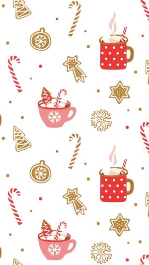 Cute Simple Christmas Pattern Wallpaper