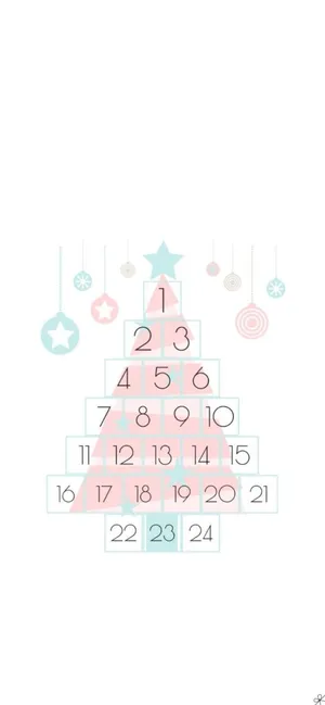 Cute Simple Christmas Tree Calendar Wallpaper