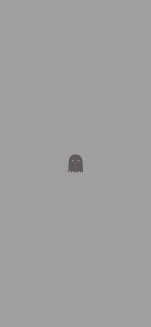 Cute Simple Gray Ghost Wallpaper