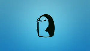 Cute Simple Penguin Wallpaper