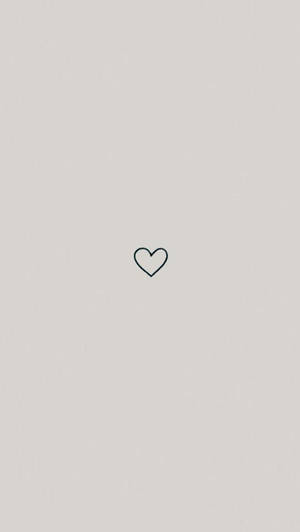 Cute Simple Single Heart Wallpaper
