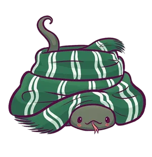 Cute Slytherin Blushing Snake Wallpaper