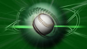 Cute Softball Green Artwork Wallpaper