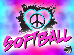 Cute Softball Pink Poster Wallpaper