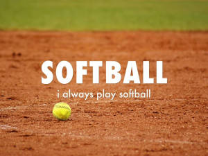 Cute Softball Poster Wallpaper