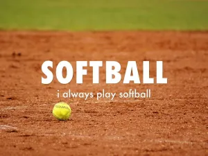 Cute Softball Poster Wallpaper