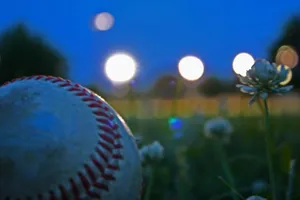 Cute Softball With Flower Wallpaper