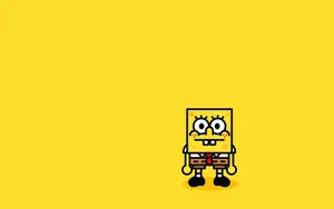 Cute Spongebob Cartoon Illustration Wallpaper