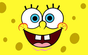 Cute Spongebob Face Close-up Wallpaper