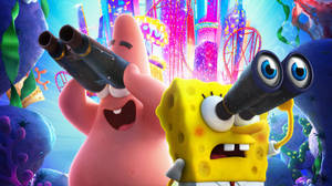 Cute Spongebob Movie Poster Sponge On The Run Wallpaper