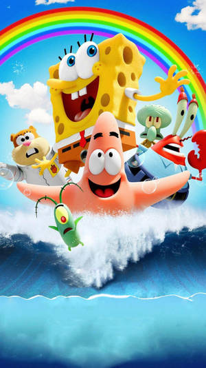 Cute Spongebob Movie Poster Wallpaper