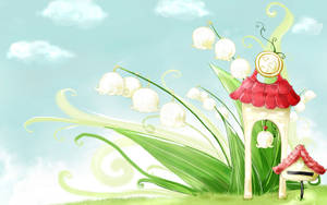 Cute Spring Lily Art Wallpaper