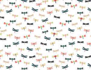 Cute Tiny Dragonfly Pattern Wallpaper