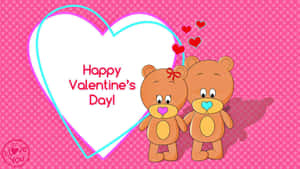 Cute Valentine Bear Lovers Wallpaper