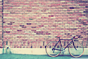 Cute Vintage Bike Parked Wallpaper