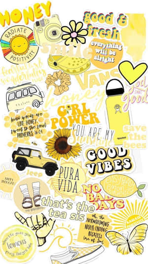 Cute Vsco Pastel Yellow Aesthetic Wallpaper