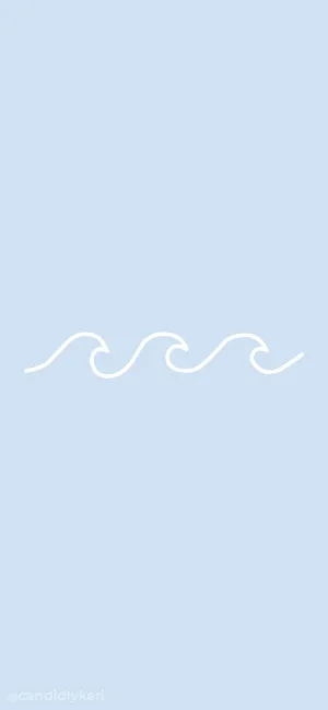 Cute Wave Design Aesthetic Phone Wallpaper