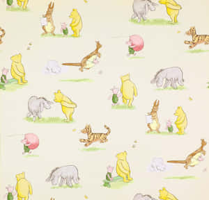 Cute Winnie The Pooh Classic Art Wallpaper